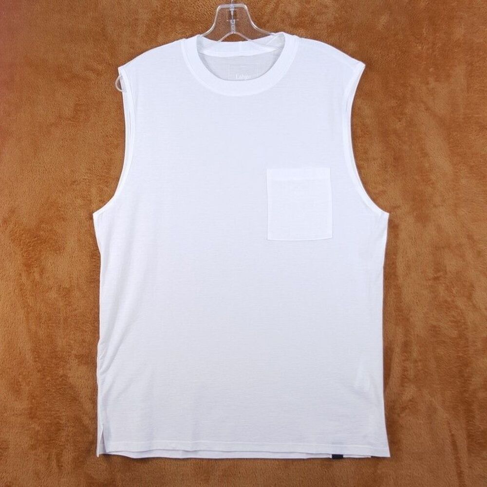 LUNYA Sleep Shirt Mens Small White Pullover Cool Every Day Muscle Tee LAHGO